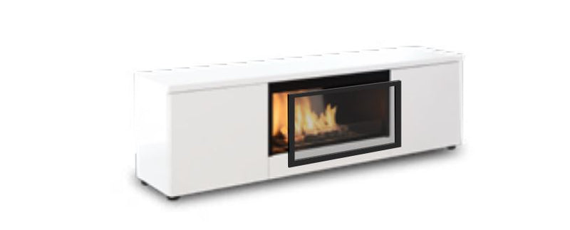 Meuble TV avec foyer au bioéthanol Pure Flame