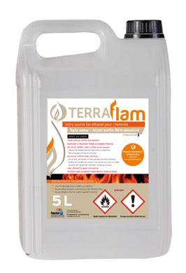 Bidon bioéthanol TERRAFLAM : 4 x 5 Litres